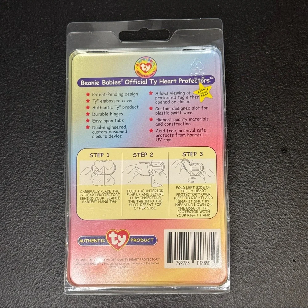 10pc pack Vintage Ty Beanie Babies Official Heart Tag Protectors 1998 NEW
